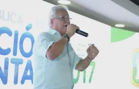 Joao Herrera Iranzo, Alcalde de Soledad, durante la rendición de cuentas.