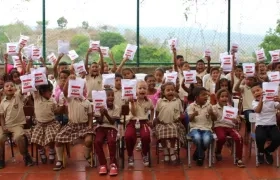 Aspecto de la celebración del Día del Niño en Aguas Vivas, Atlántico.
