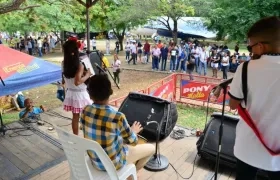 Competencia infantil en el Festival Vallenato.