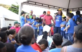 La Primera Gestora Alba Olaya, presidiendo el evento.