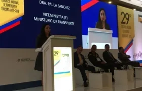 Viceministra de Transporte en la edición 29 del Congreso Nacional de Transporte y Turismo.