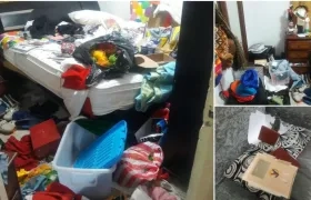 Así quedó el interior de la vivienda.