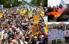Imágenes de la protesta en Irán.
