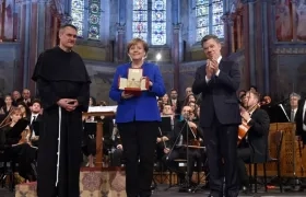 La canciller alemana Ángela Merkel y el Presidente Juan Manuel Santos.