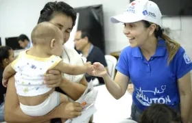 La Secretaria de Salud, Emilia Elitín, liderando la jornada.