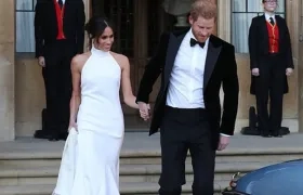 Los nuevos duques de Sussex en la recepción de la tarde.