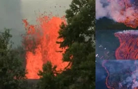 Autoridades advierten de los peligros de la lava.