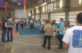 Así se ve el coliseo del colegio Bifi La Salle.