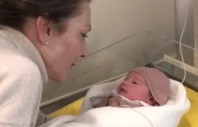 Tutina de Santos y la pequeña Celeste.