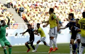 Acción del segundo gol de Japón. 