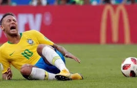 Neymar durante el partido ante México.