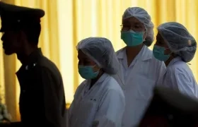 Rueda de prensa sobre la salud de los niños rescatados.