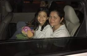 Cindy Madrid y su hija se reencontraron.