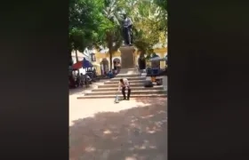 El pastor Elías Ospino Gascón durante el acto que hizo público.