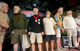 Final del concurso de personas parecidas al escritor Ernest Hemingway.