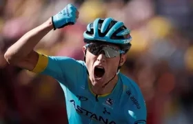 Magnus Cort Nielsen al ganar la etapa.