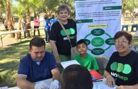 Miriam Castellot en una campaña sobre la enfermedad Hepatitis C.