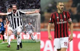 Gonzalo Higuaín y Leonardo Bonucci. 