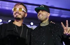 El dúo latino, J Balvin y Nicky Jam.