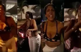 Momentos del incidente entre 'La Madame' y la Policía. 