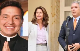 El padre 'Chucho', Marta Lucía Ramírez e Iván Duque. 