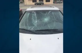 Así quedó el vehículo.