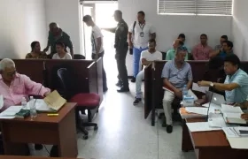 Momento de la audiencia. 