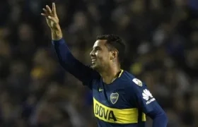 Edwin Cardona, volante de Boca. 