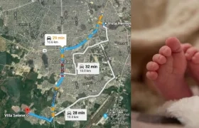 La mujer llevó a la bebé de Villa Selene a Vista Hermosa.