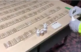 La Policía realizó la prueba a la droga hallada.