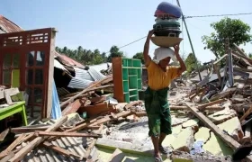Así se encuentran las calles de la isla de Lombok.