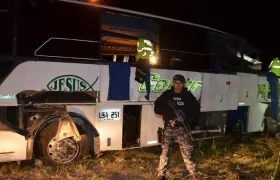 Bus accidentado en Ecuador. 