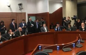 La Comisión de Paz reunida este miércoles.