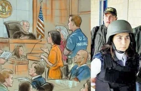 Imagen de archivo de la ilustración del juicio por tráfico de drogas celebrado en Washington, el pasado 2 de julio de 2007, contra la guerrillera colombiana Anayibe Rojas Valderrama, alias "Sonia".