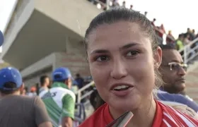 Gabriela Bolle, piloto de BMX. 