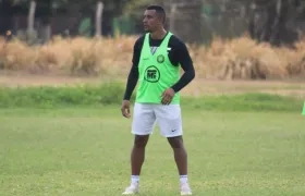 Farid Díaz en su primer entrenamiento. 