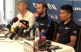 Nairo Quintana en el hotel de Suances donde Movistar disfruta de la segunda jornada de descanso.