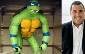 Mateo Blanco y su tortuga ninja de lana.