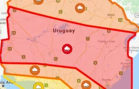 La alerta roja rige para algunas zonas de Río Negro, San José y Soriano.