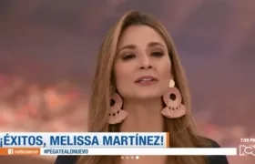 La presentadora Melissa Martínez en su despedida.