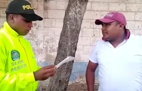 Sabid Javier Escorcia Ruíz, al momento de su captura.