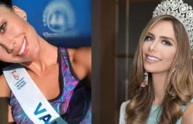 La Señorita Valle Valeria Morales y Miss España Ángela Ponce.