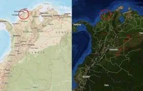 La de la izquierda es una imagen del satélite en la mañana y la de la derecha en la tarde.