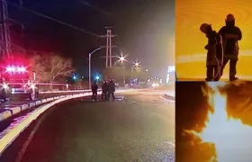 Escape de gas en la calle 30 con la avenida Circunvalar.