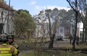 Lugar de la explosión dentro de la Escuela de Cadetes General Santander de Bogotá.