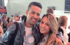 El cantante Martín Elías y su viuda Dayana Jaimes.