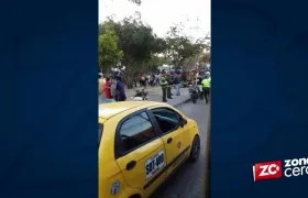 Lugar de los hechos en el barrio Simón Bolívar.