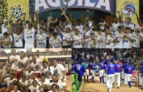 La tripleta de campeones: Junior, Titanes y Caimanes.