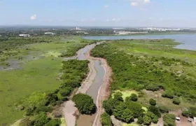 Obras realizadas en el caño de interconexión de Sabanagrande.