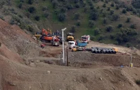 Zona donde se trabaja para rescatar al menor.